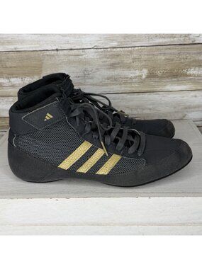 Mens Adidas Combat Speed Grey/Yellow Wrestling Shoes Size 6.5 VGC